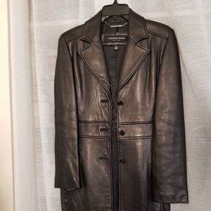 Andrew Marc long leather coat